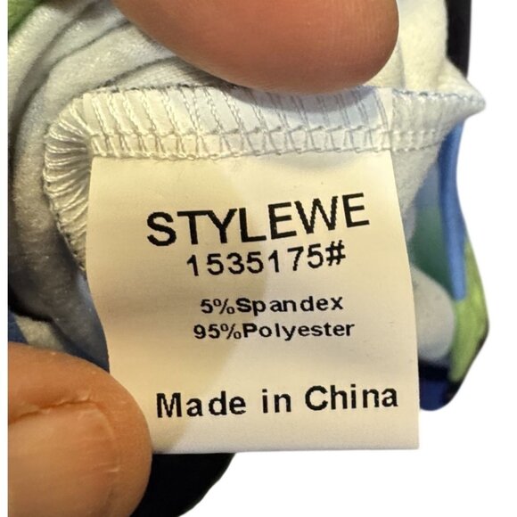 NWT Stylewe Womens Long Colorful Striped Sleeve Dress Bold Collar & Button Detai - Picture 5 of 10